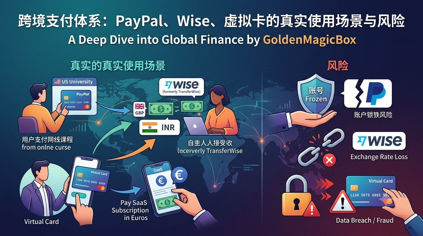 跨境支付体系：PayPal、Wise、虚拟卡的真实使用场景与风险
