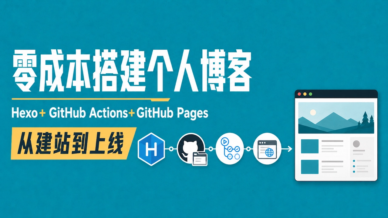 Hexo + GitHub Pages 搭建个人博客:从零到自动部署