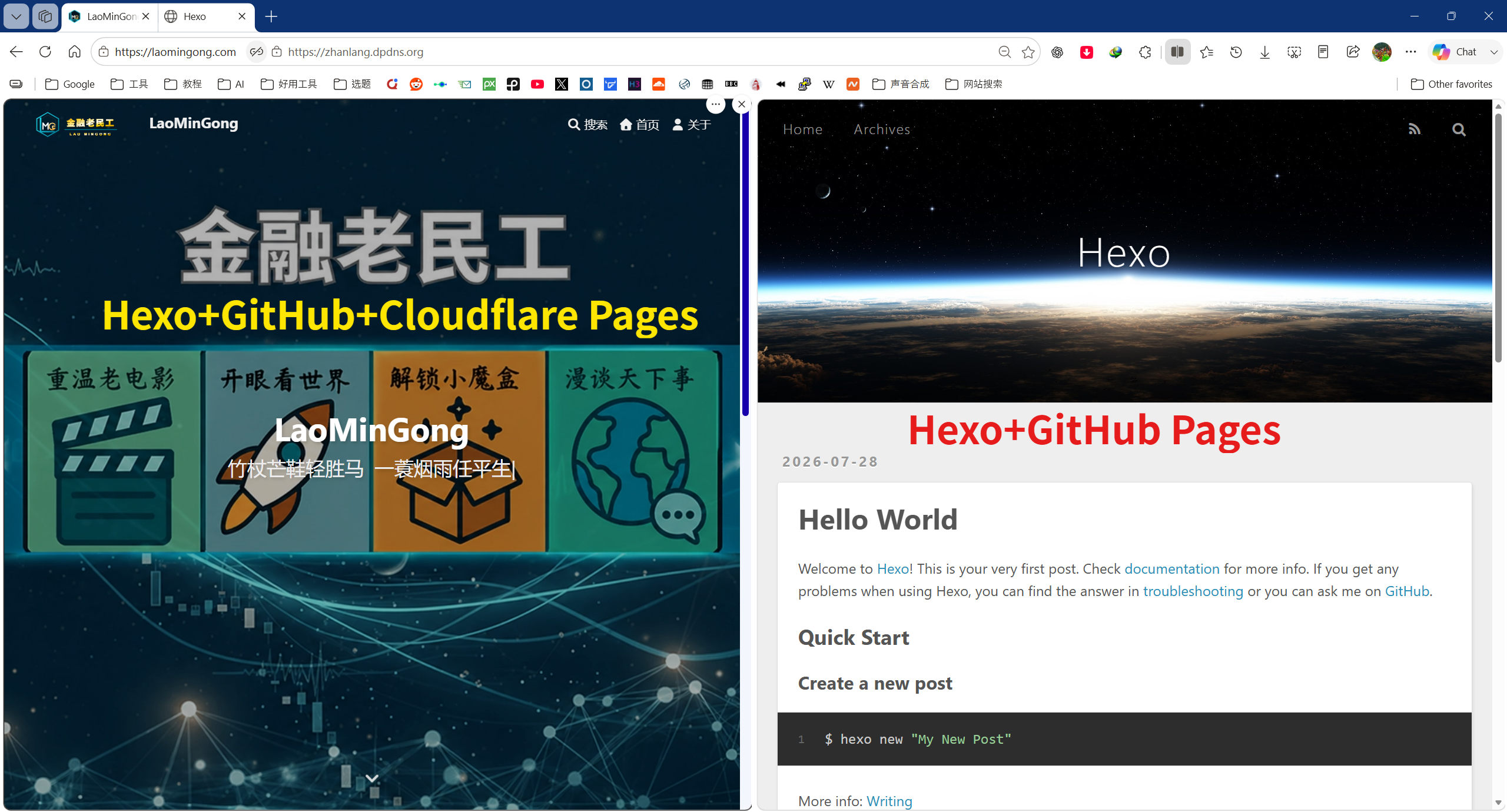 GitHubPages-CloudflarePages